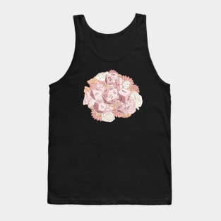 Pink and Orange Flower Dice Tank Top